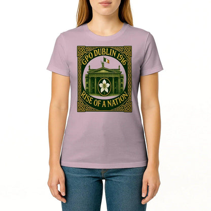Irish T-Shirt - Heritage GPO Dublin 1916 Tee Green Unisex - Celtic Wolfwear
