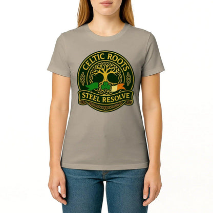 Irish T-Shirt - Heritage Roots Steel Resolve, Unisex - Celtic Wolfwear