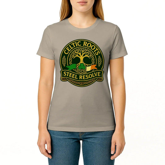 Irish T-Shirt - Heritage Roots Steel Resolve, Unisex - Celtic Wolfwear