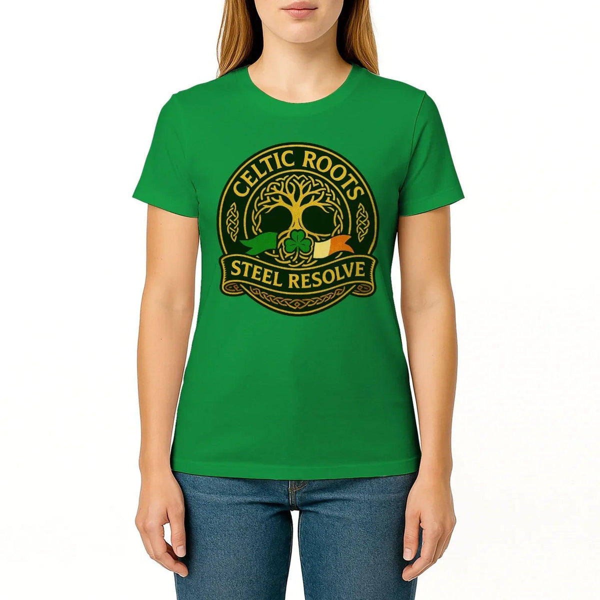 Irish T-Shirt - Heritage Roots Steel Resolve, Unisex - Celtic Wolfwear