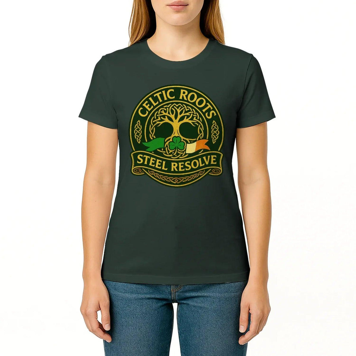 Irish T-Shirt - Heritage Roots Steel Resolve, Unisex - Celtic Wolfwear