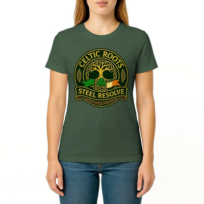 Irish T-Shirt - Heritage Roots Steel Resolve, Unisex - Celtic Wolfwear