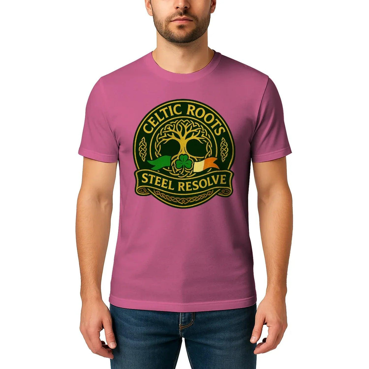 Irish T-Shirt - Heritage Roots Steel Resolve, Unisex - Celtic Wolfwear