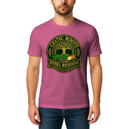 Irish T-Shirt - Heritage Roots Steel Resolve, Unisex - Celtic Wolfwear