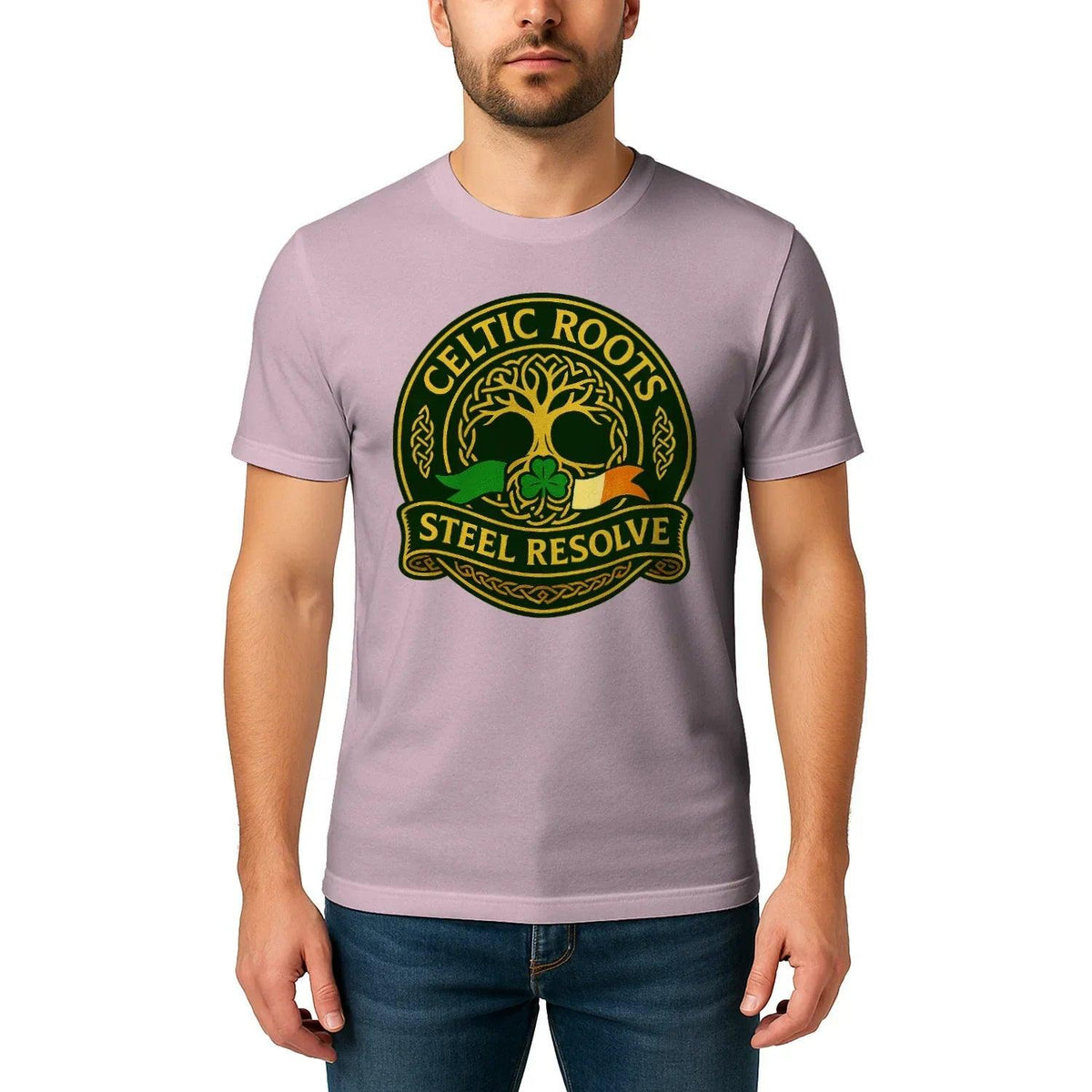 Irish T-Shirt - Heritage Roots Steel Resolve, Unisex - Celtic Wolfwear