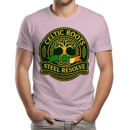 Irish T-Shirt - Heritage Roots Steel Resolve, Unisex - Celtic Wolfwear
