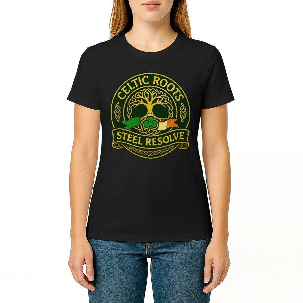 Irish T-Shirt - Heritage Roots Steel Resolve, Unisex - Celtic Wolfwear