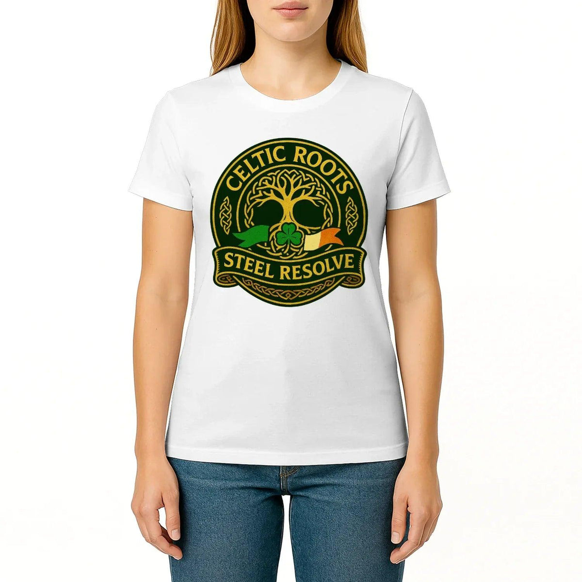 Irish T-Shirt - Heritage Roots Steel Resolve, Unisex - Celtic Wolfwear