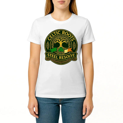Irish T-Shirt - Heritage Roots Steel Resolve, Unisex - Celtic Wolfwear