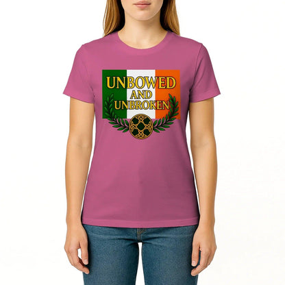 Irish T-Shirt - Heritage Unbowed and Unbroken Crew Tee - Celtic Wolfwear