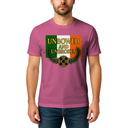 Irish T-Shirt - Heritage Unbowed and Unbroken Crew Tee - Celtic Wolfwear
