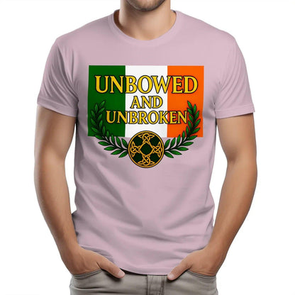 Irish T-Shirt - Heritage Unbowed and Unbroken Crew Tee - Celtic Wolfwear