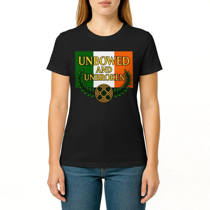 Irish T-Shirt - Heritage Unbowed and Unbroken Crew Tee - Celtic Wolfwear