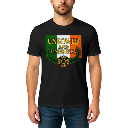 Irish T-Shirt - Heritage Unbowed and Unbroken Crew Tee - Celtic Wolfwear
