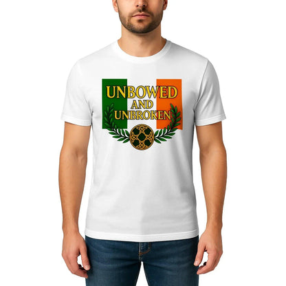 Irish T-Shirt - Heritage Unbowed and Unbroken Crew Tee - Celtic Wolfwear