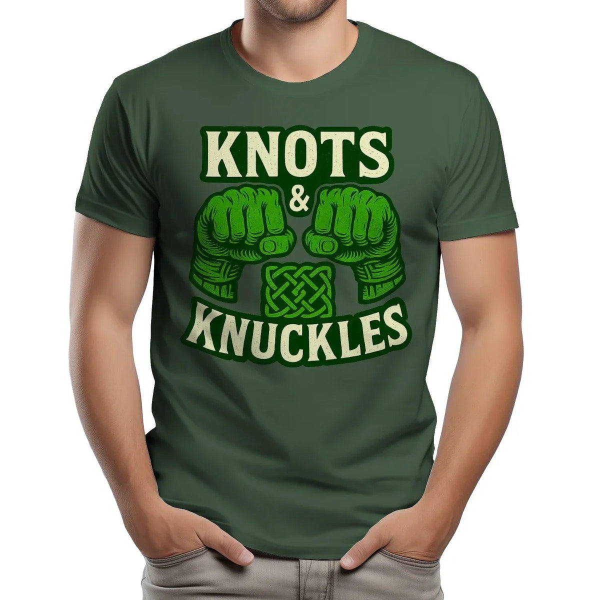 Irish T-Shirt - Knots and Knuckles No 1 Unisex Streetwear - Celtic Wolfwear
