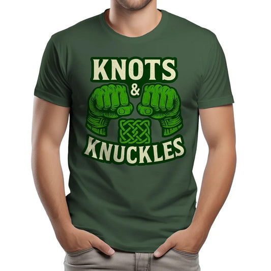 Irish T-Shirt - Knots and Knuckles No 1 Unisex Streetwear - Celtic Wolfwear