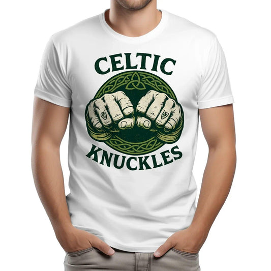 Irish T-Shirt - Knuckles, Terrace-Inspired Streetwear - Celtic Wolfwear
