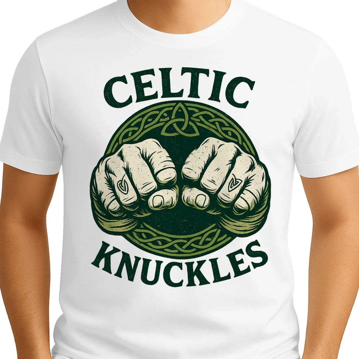Irish T-Shirt - Knuckles, Terrace-Inspired Streetwear - Celtic Wolfwear
