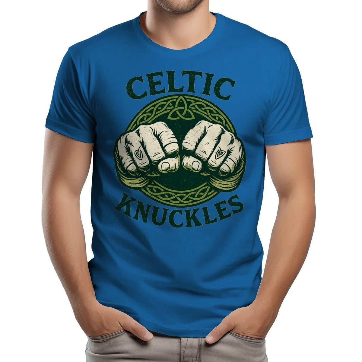 Irish T-Shirt - Knuckles, Terrace-Inspired Streetwear - Celtic Wolfwear