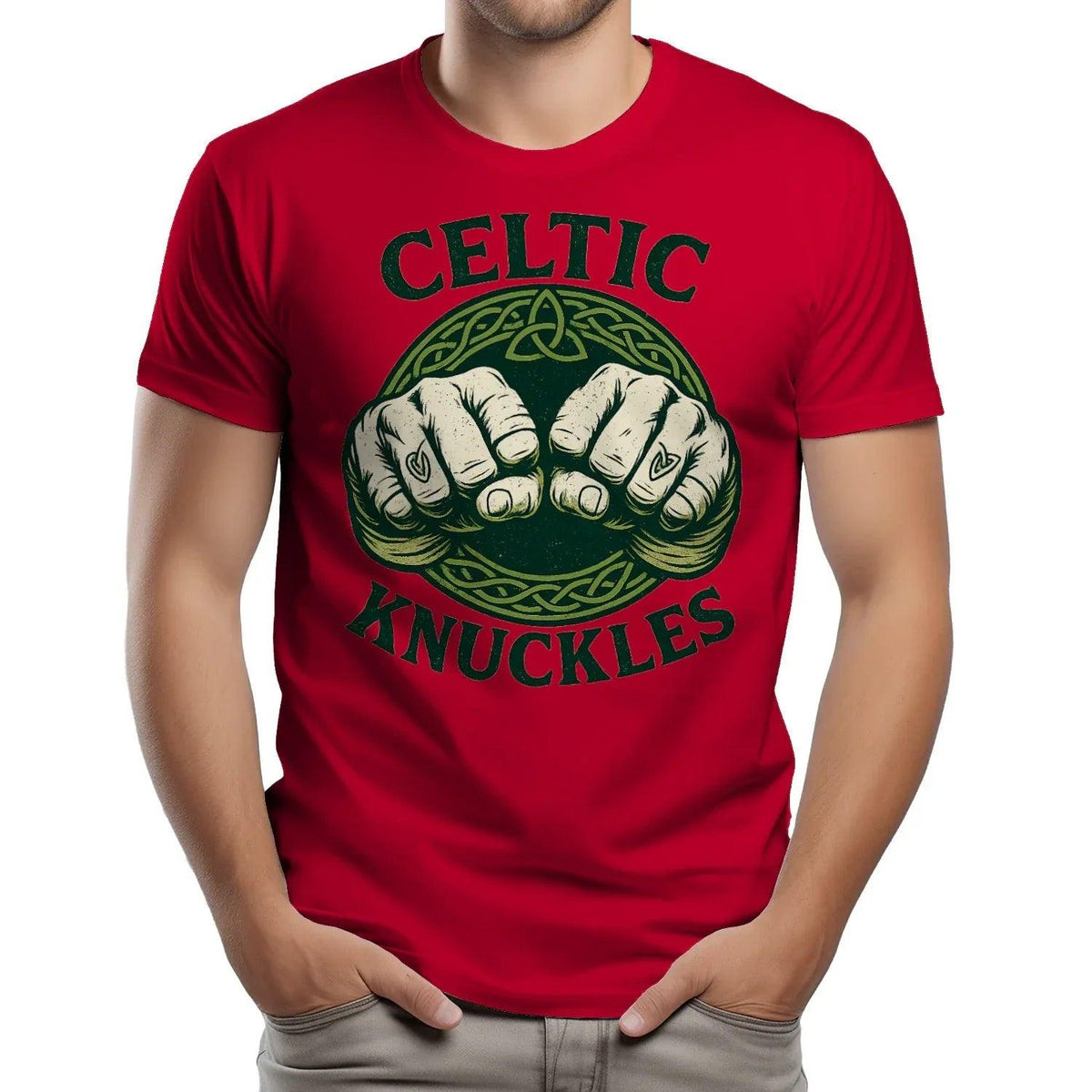 Irish T-Shirt - Knuckles, Terrace-Inspired Streetwear - Celtic Wolfwear