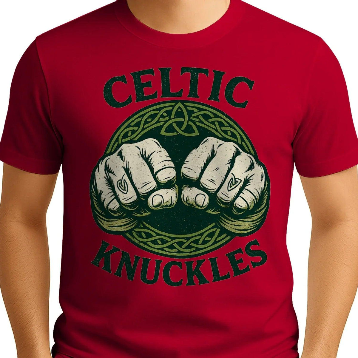 Irish T-Shirt - Knuckles, Terrace-Inspired Streetwear - Celtic Wolfwear