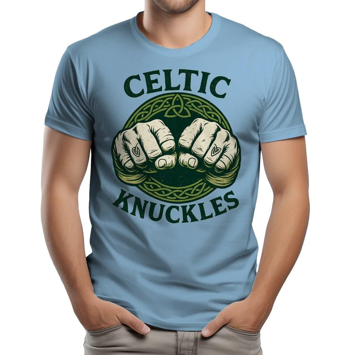 Irish T-Shirt - Knuckles, Terrace-Inspired Streetwear - Celtic Wolfwear