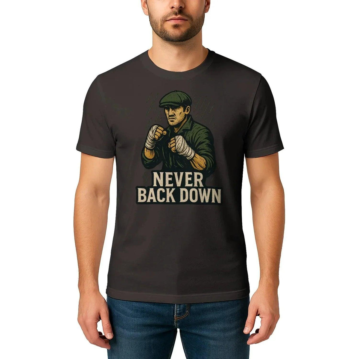 Irish T-Shirt - Never Back Down, Unisex Matchday Wear - Celtic Wolfwear
