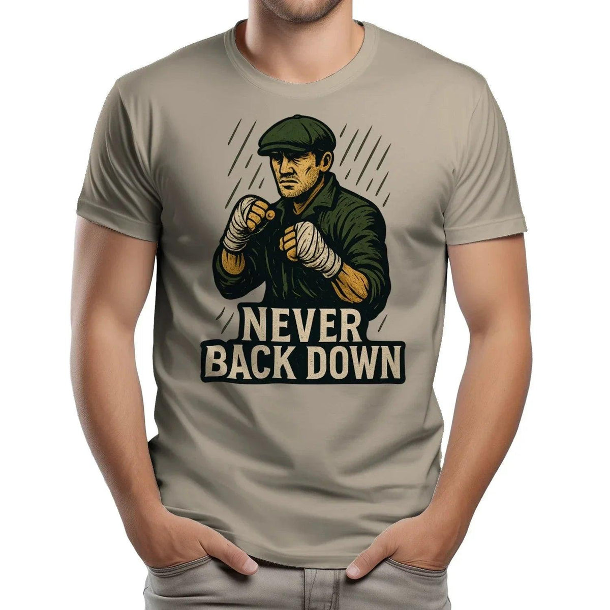 Irish T-Shirt - Never Back Down, Unisex Matchday Wear - Celtic Wolfwear