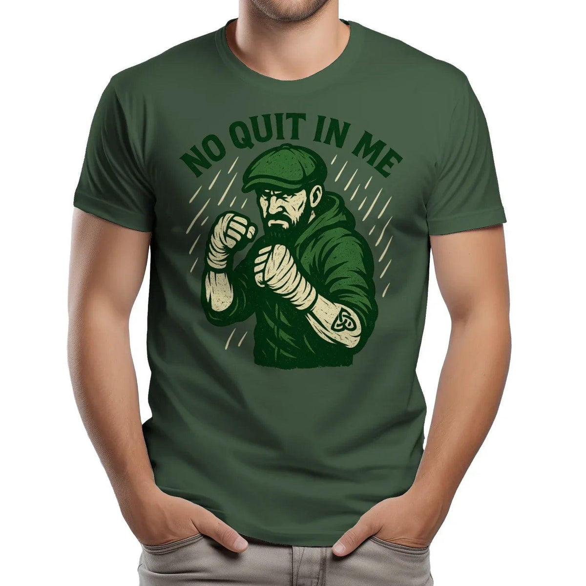 Irish T-Shirt - No Quit in Me Premium Unisex Streetwear - Celtic Wolfwear
