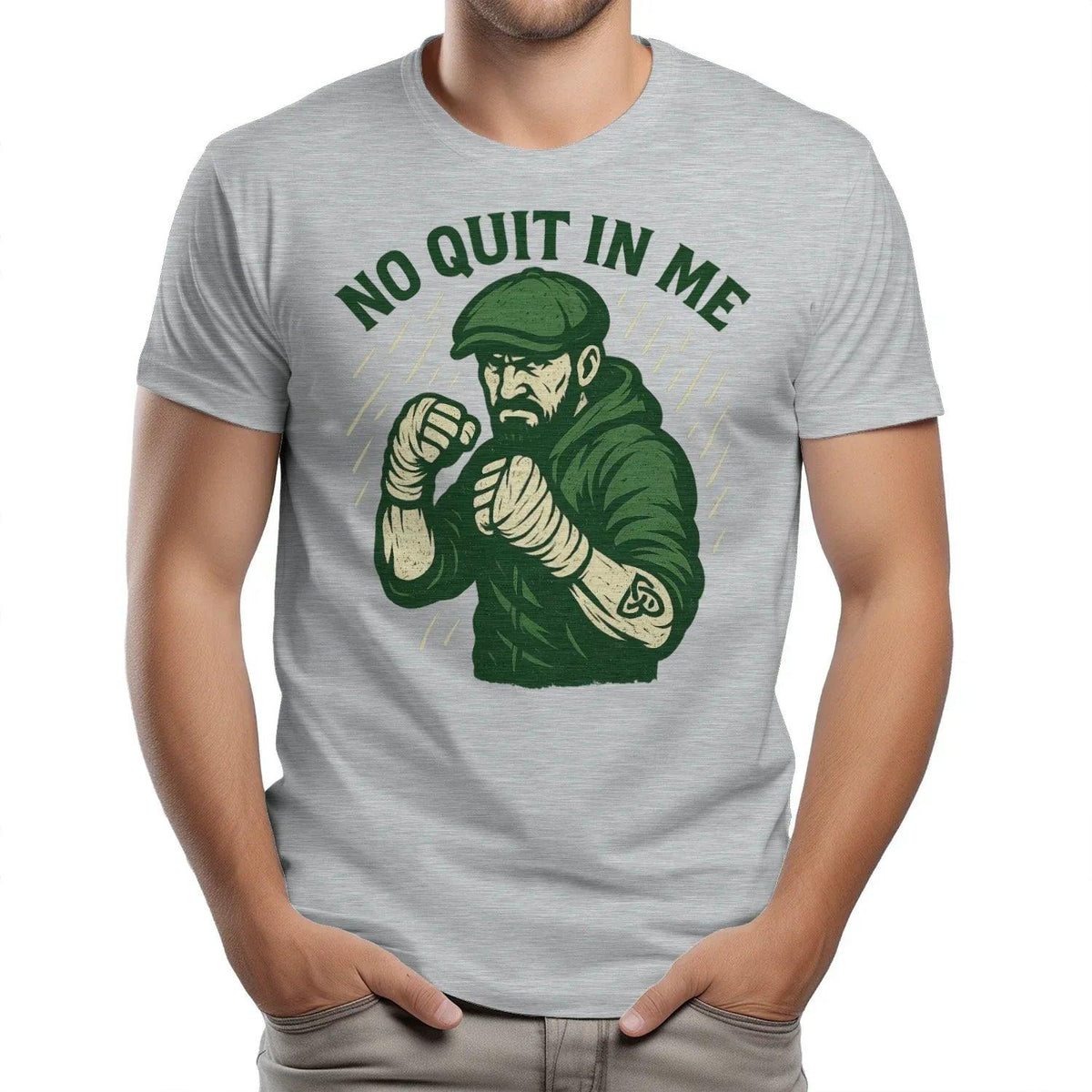 Irish T-Shirt - No Quit in Me Premium Unisex Streetwear - Celtic Wolfwear