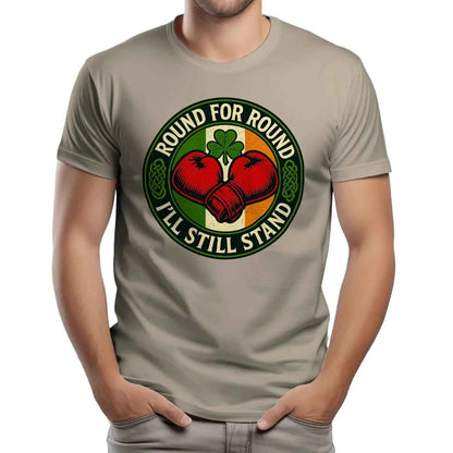 Irish T-Shirt - Round Boxing, Premium Unisex Streetwear - Celtic Wolfwear