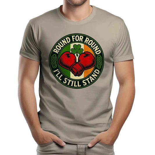 Irish T-Shirt - Round Boxing, Premium Unisex Streetwear - Celtic Wolfwear