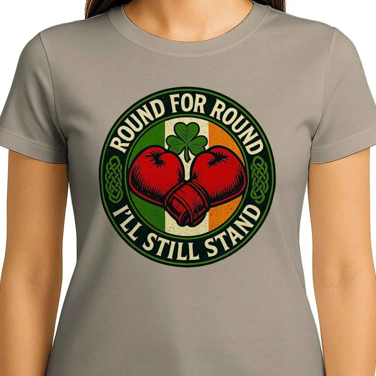 Irish T-Shirt - Round Boxing, Premium Unisex Streetwear - Celtic Wolfwear