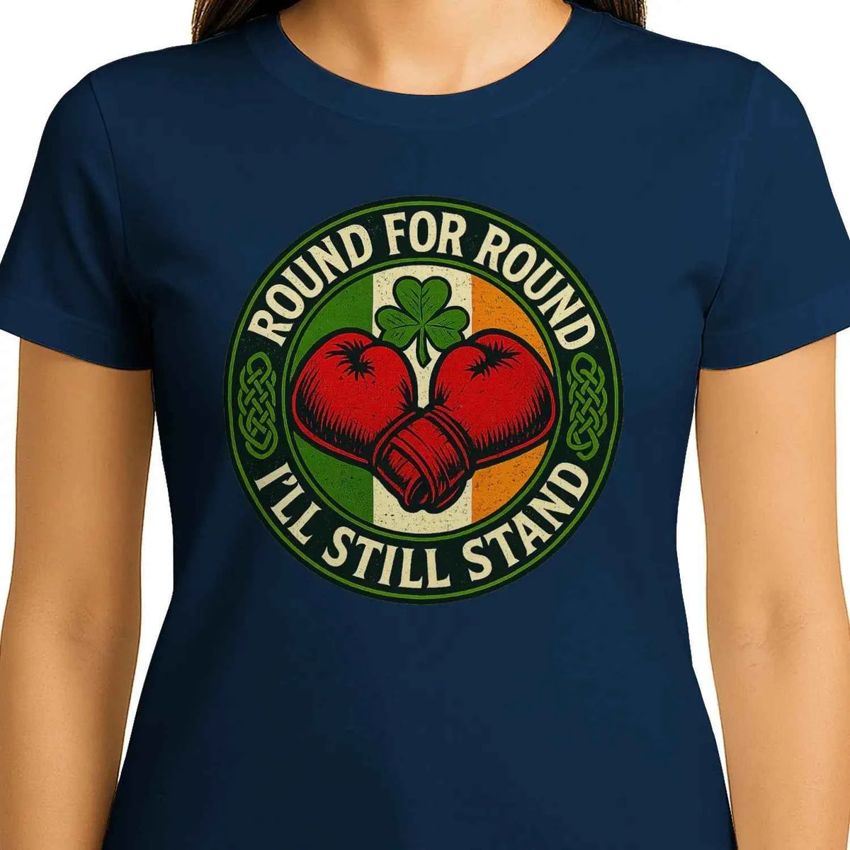 Irish T-Shirt - Round Boxing, Premium Unisex Streetwear - Celtic Wolfwear