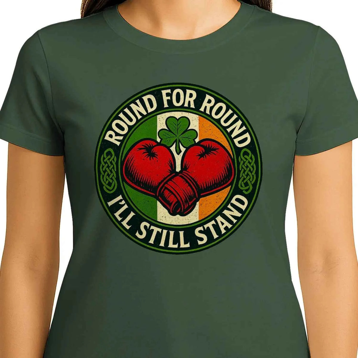 Irish T-Shirt - Round Boxing, Premium Unisex Streetwear - Celtic Wolfwear