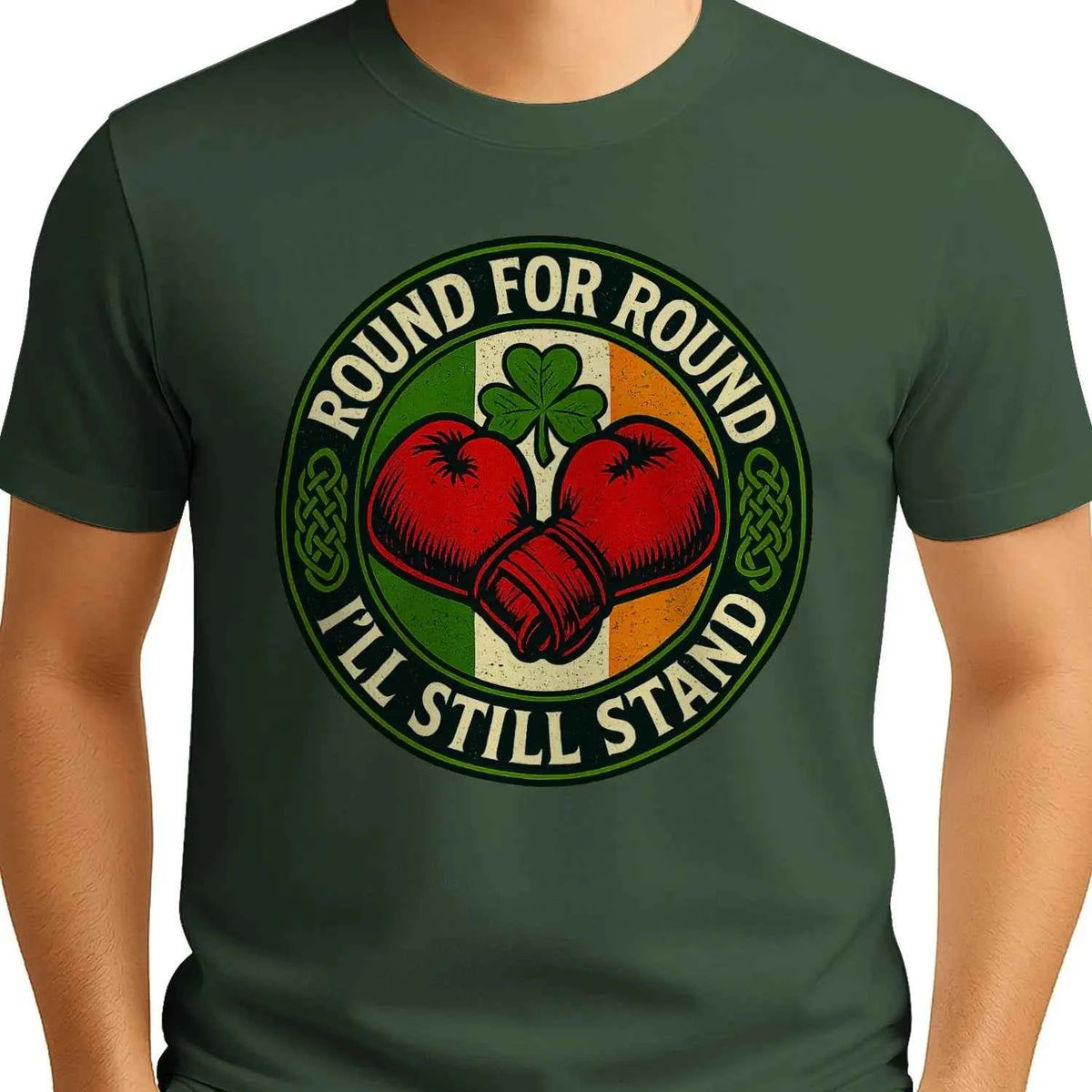 Irish T-Shirt - Round Boxing, Premium Unisex Streetwear - Celtic Wolfwear