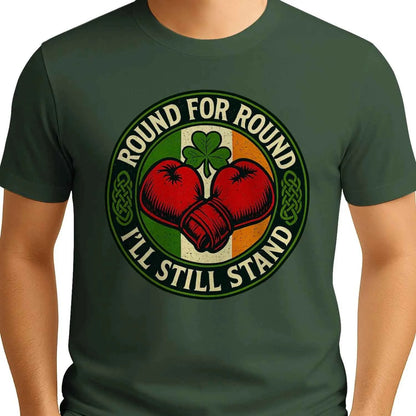 Irish T-Shirt - Round Boxing, Premium Unisex Streetwear - Celtic Wolfwear