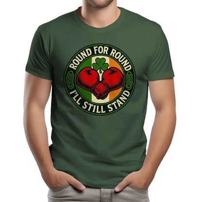 Irish T-Shirt - Round Boxing, Premium Unisex Streetwear - Celtic Wolfwear