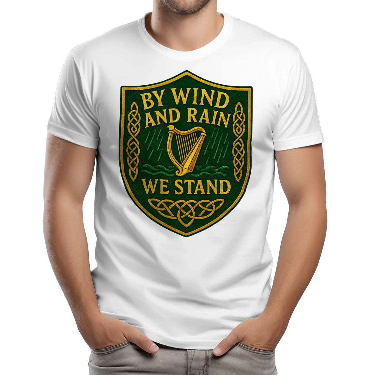 Irish T-Shirt - Shield Tee, Terrace-Inspired Streetwear - Celtic Wolfwear