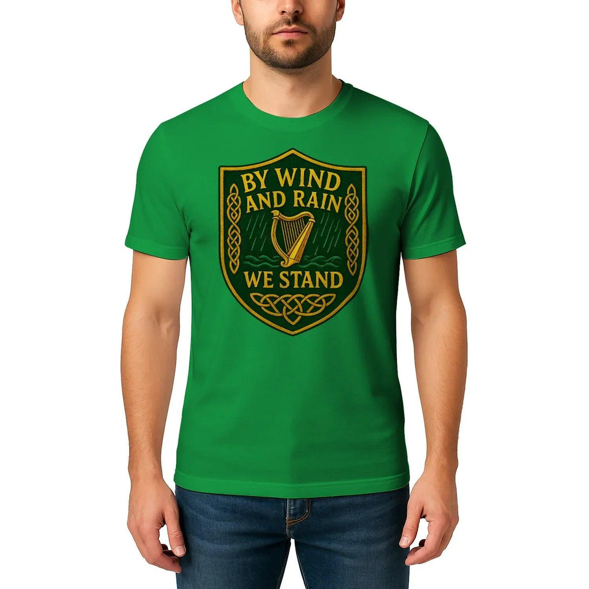 Irish T-Shirt - Shield Tee, Terrace-Inspired Streetwear - Celtic Wolfwear