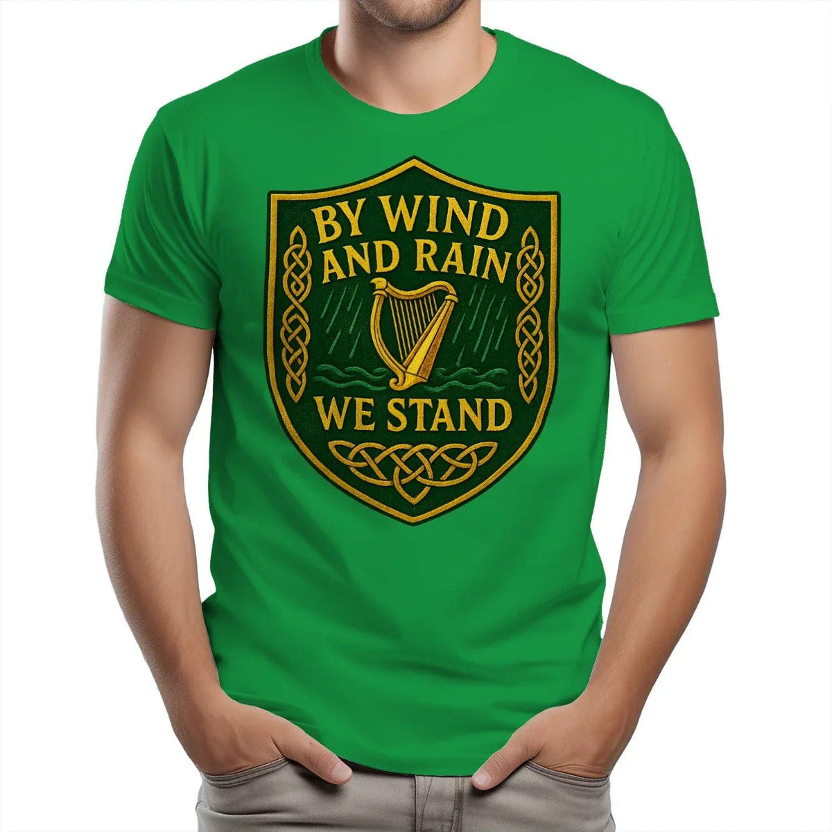 Irish T-Shirt - Shield Tee, Terrace-Inspired Streetwear - Celtic Wolfwear
