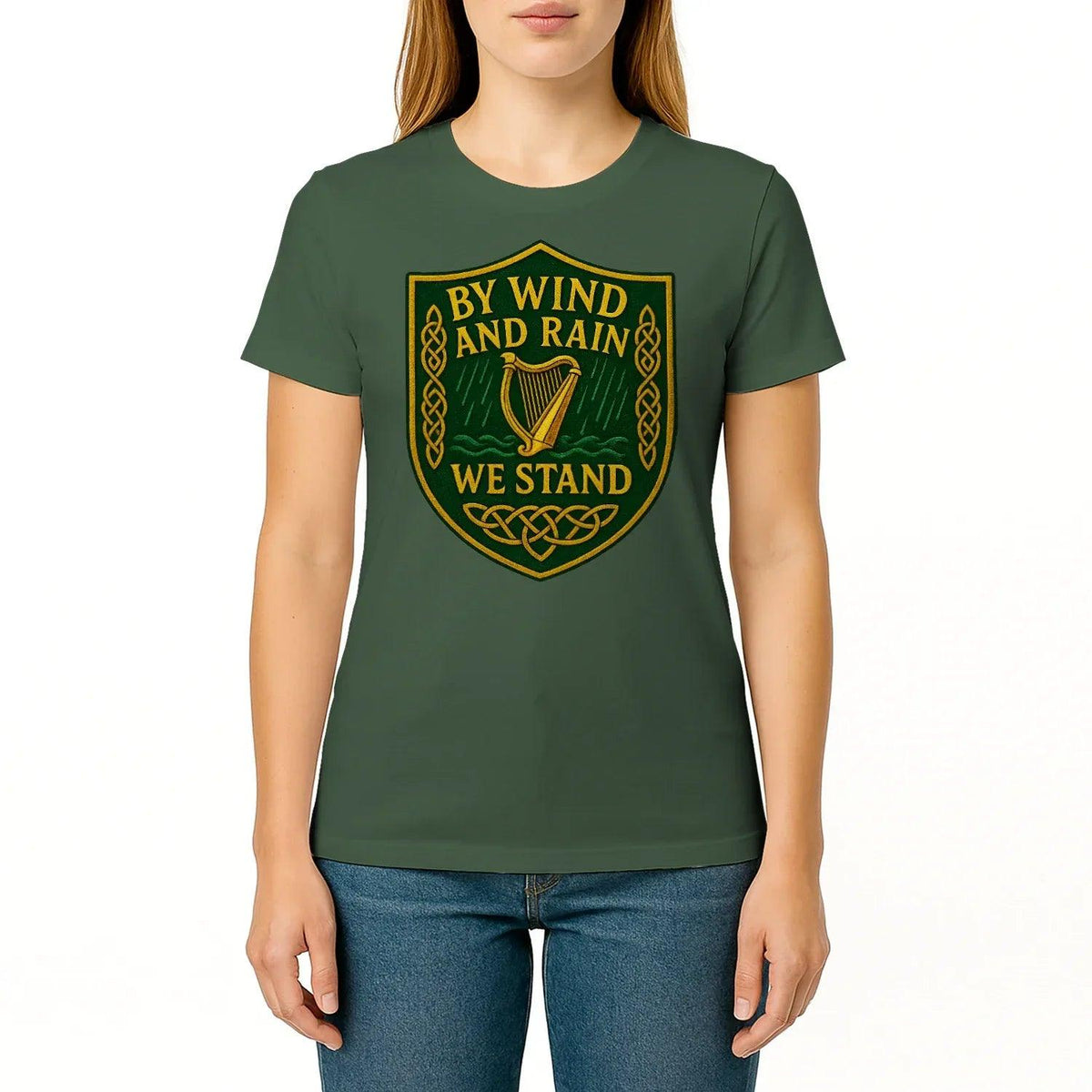 Irish T-Shirt - Shield Tee, Terrace-Inspired Streetwear - Celtic Wolfwear