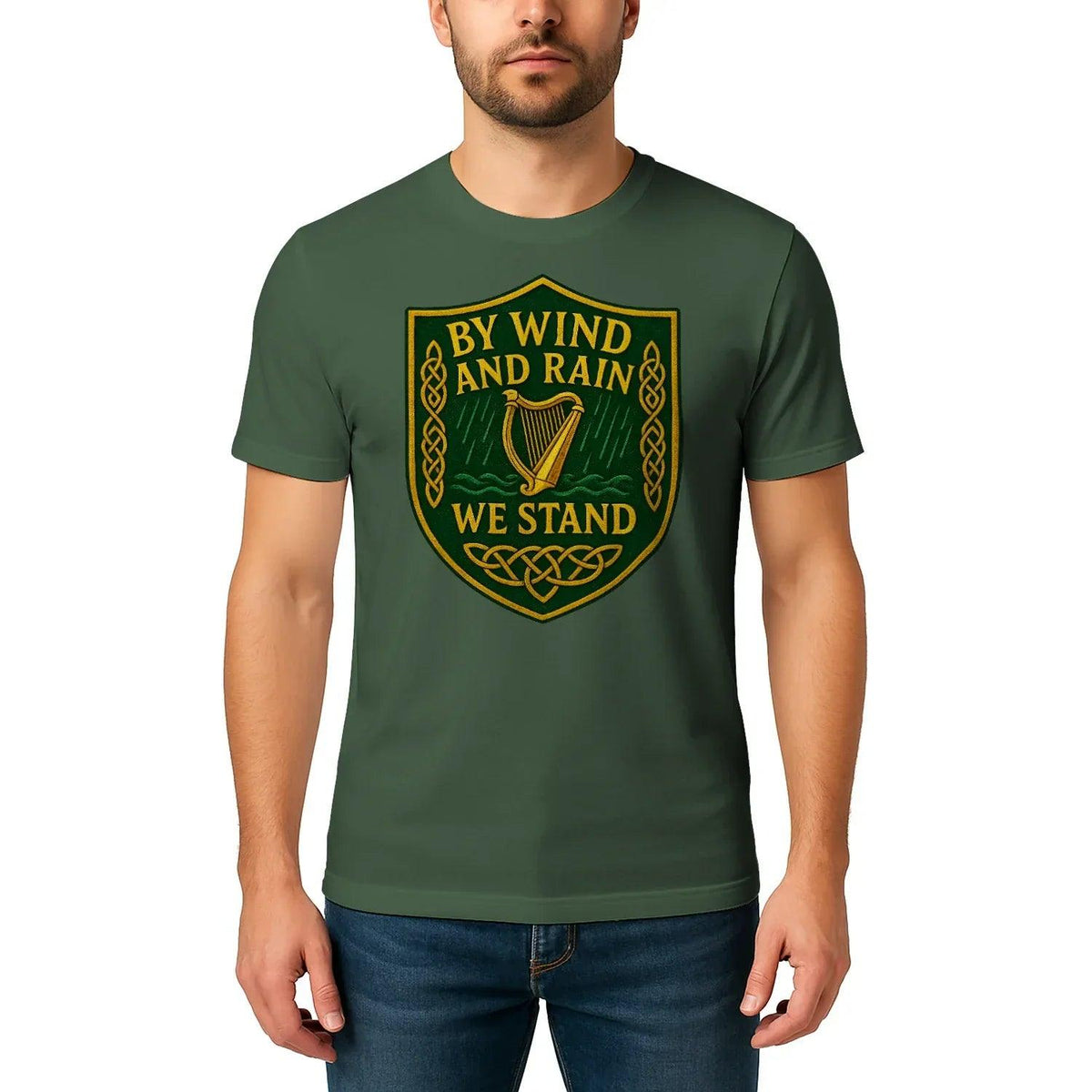 Irish T-Shirt - Shield Tee, Terrace-Inspired Streetwear - Celtic Wolfwear