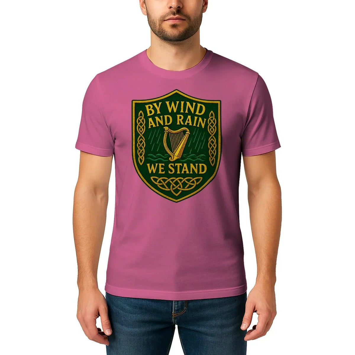 Irish T-Shirt - Shield Tee, Terrace-Inspired Streetwear - Celtic Wolfwear