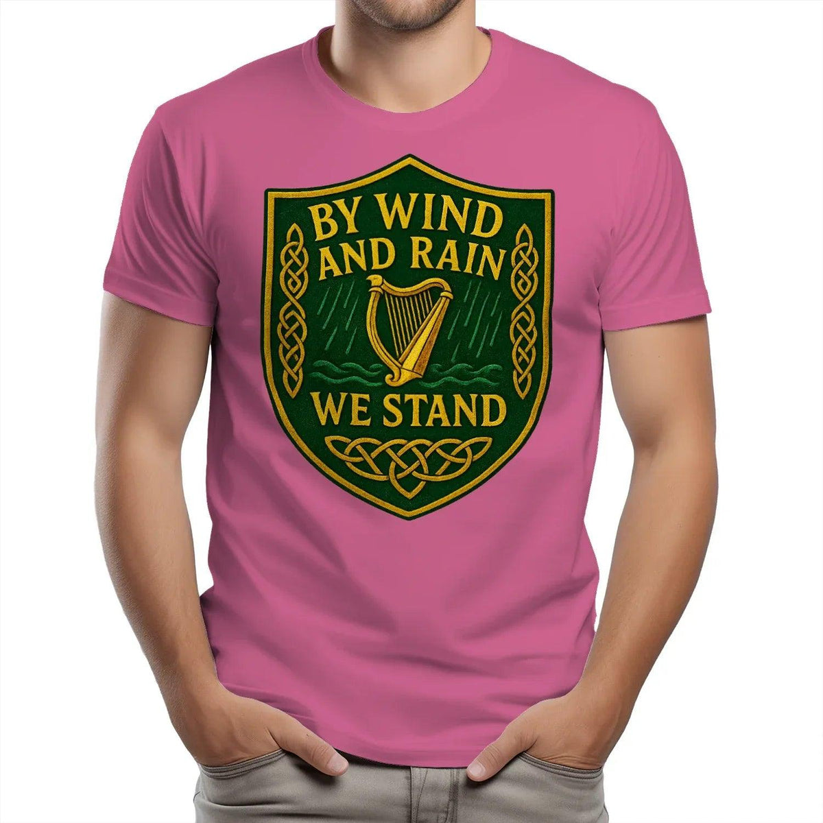Irish T-Shirt - Shield Tee, Terrace-Inspired Streetwear - Celtic Wolfwear