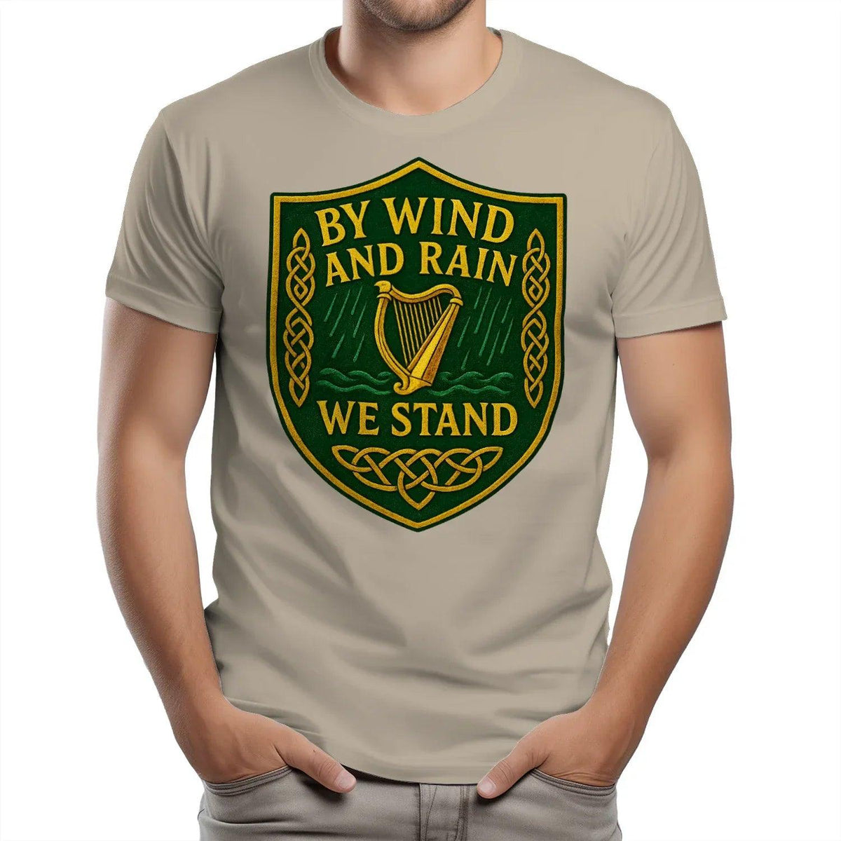 Irish T-Shirt - Shield Tee, Terrace-Inspired Streetwear - Celtic Wolfwear