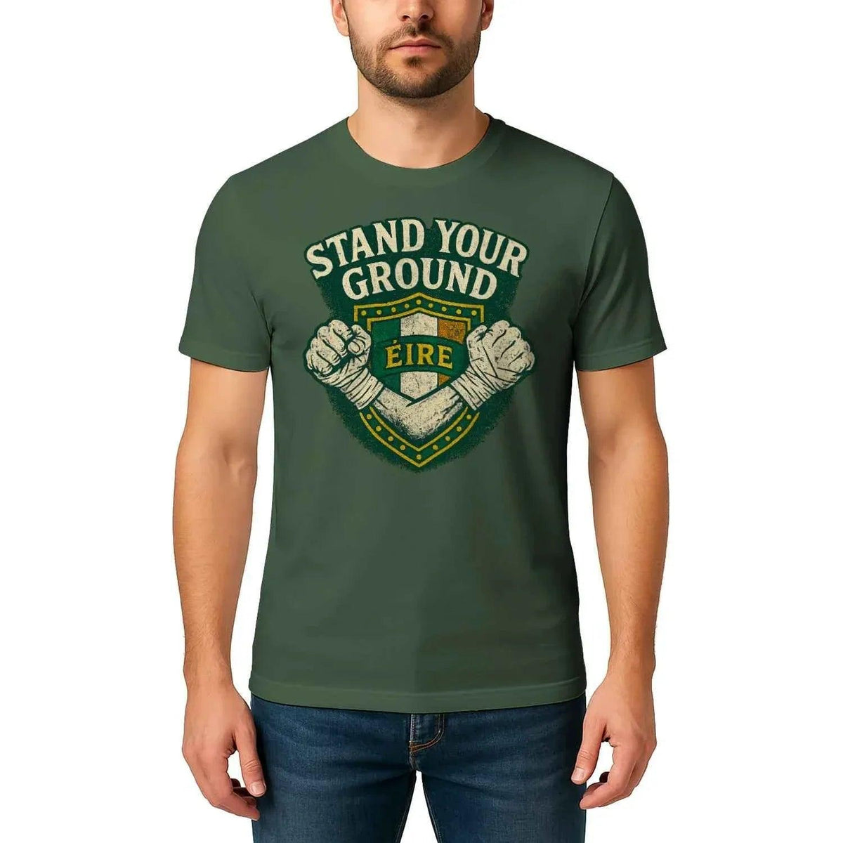 Irish T-Shirt - Stand Your Ground, Unisex Matchday Wear - Celtic Wolfwear