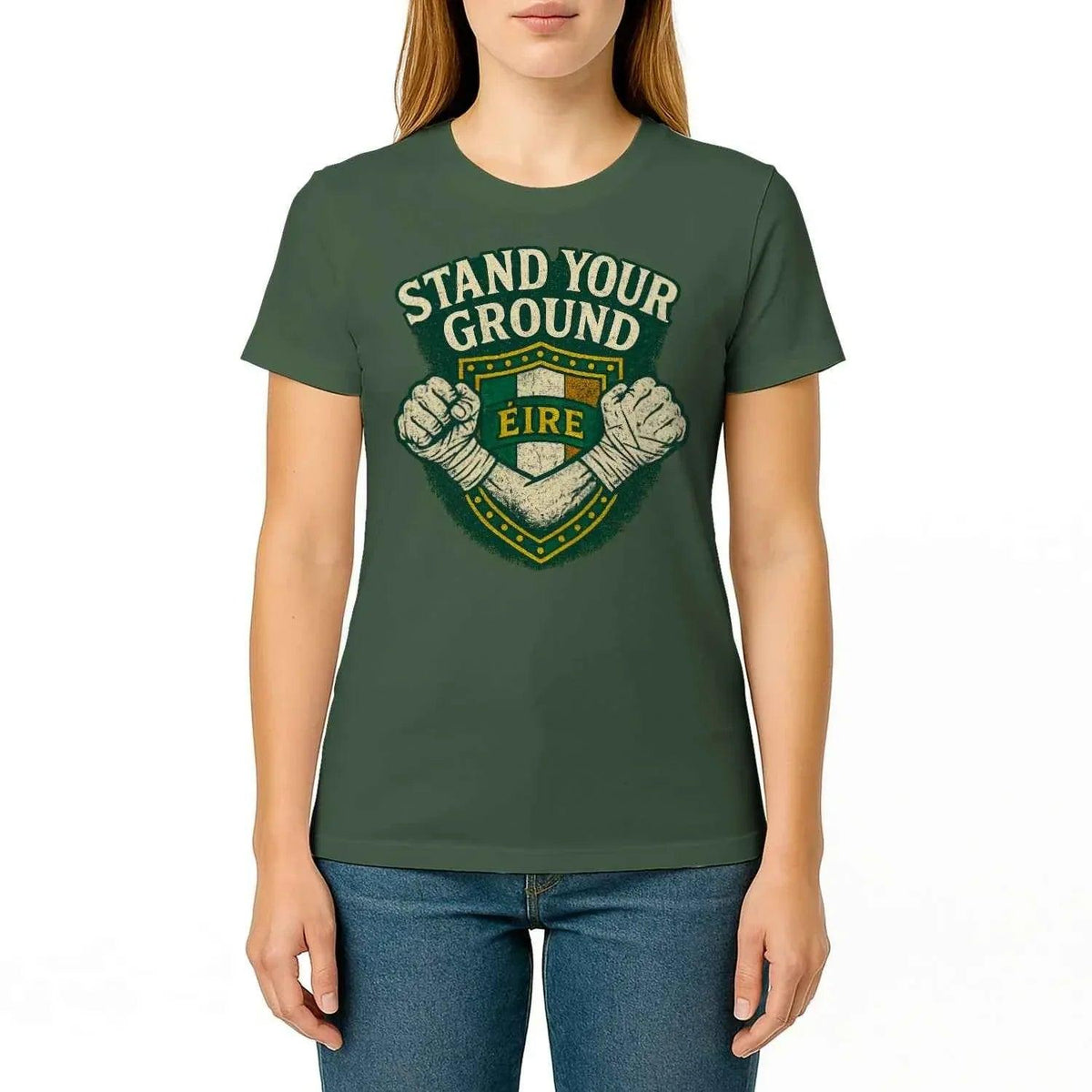 Irish T-Shirt - Stand Your Ground, Unisex Matchday Wear - Celtic Wolfwear