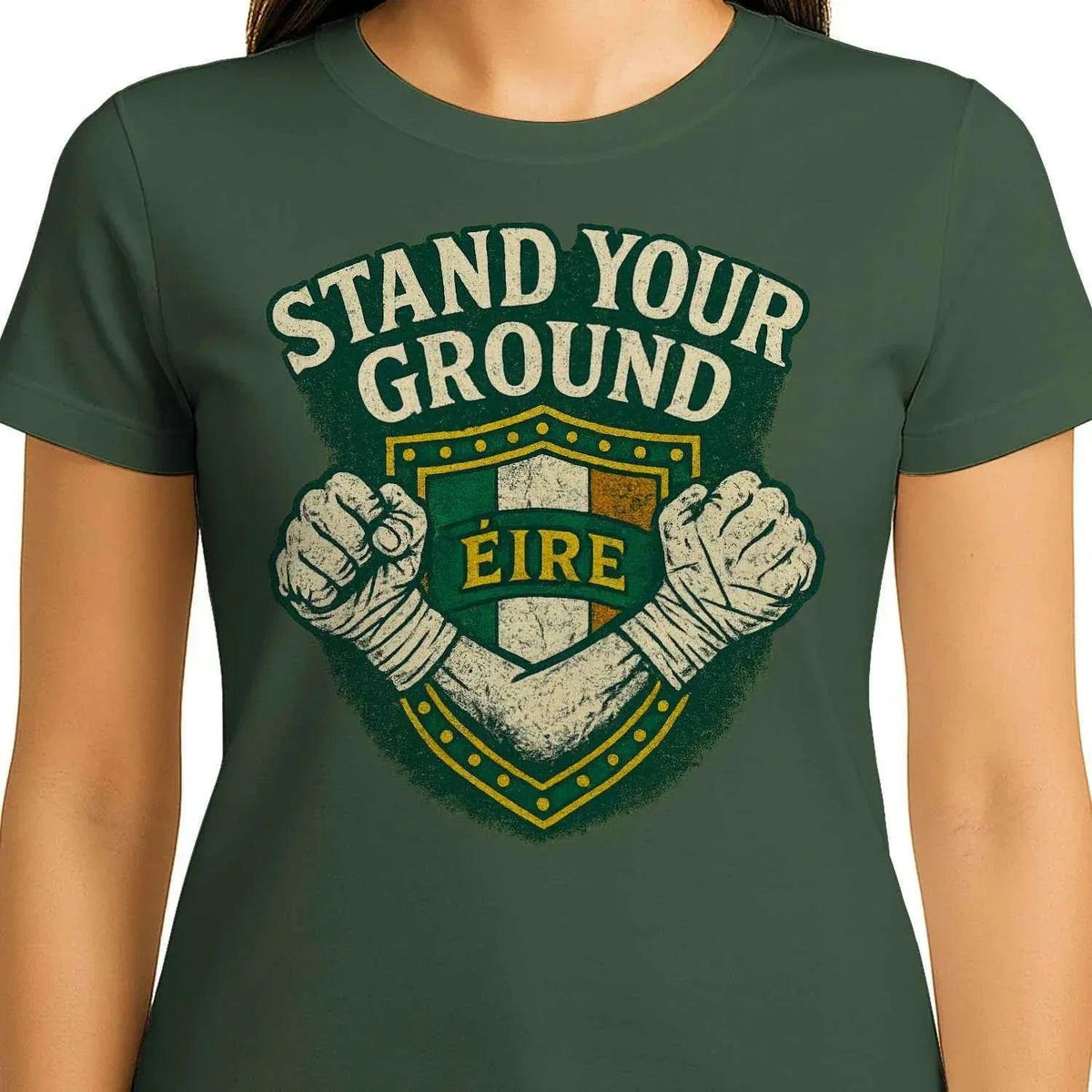Irish T-Shirt - Stand Your Ground, Unisex Matchday Wear - Celtic Wolfwear